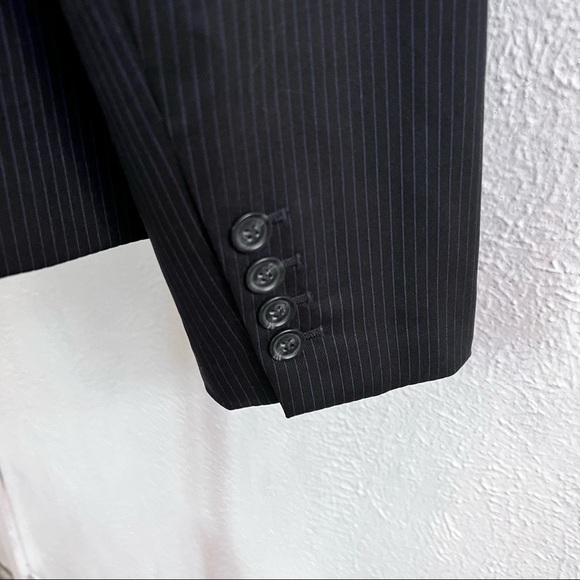 Ann Taylor blue pin stripe wool blazer - Picture 6 of 11